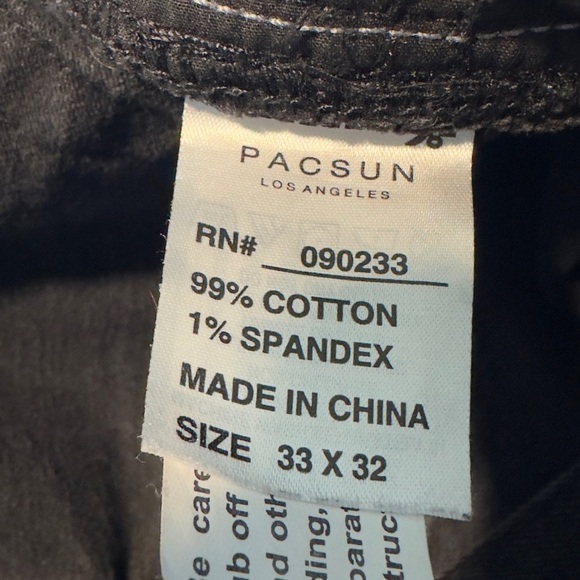 PacSun Black Straight Leg Jeans with Raw Hems - Picture 7 of 7